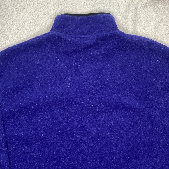 Eddie Bauer Blue Fleece Quarter Zip Pullover: Size Extra Large - Picture 4 of 10